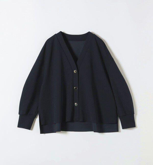 quaranciel「《追加予約》〈手洗い可能〉カットジョーゼット Vネック ワイド カーディガン」|カーディガン|