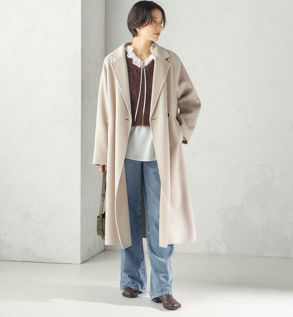 SHIPS for women「《予約》Super 160's ウール リバー ロング コート」|その他|