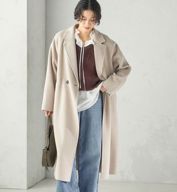 SHIPS for women「《予約》Super 160's ウール リバー ロング コート」|その他|