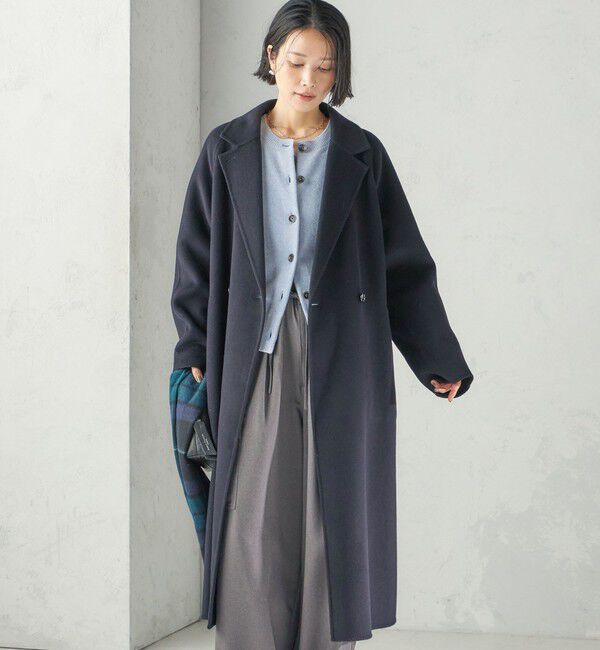 SHIPS for women「《予約》Super 160's ウール リバー ロング コート」|その他|