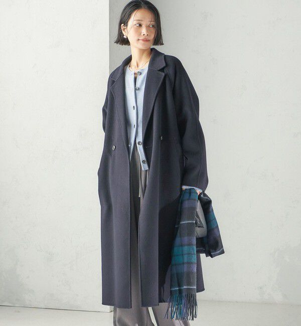 SHIPS for women「《予約》Super 160's ウール リバー ロング コート」|その他|