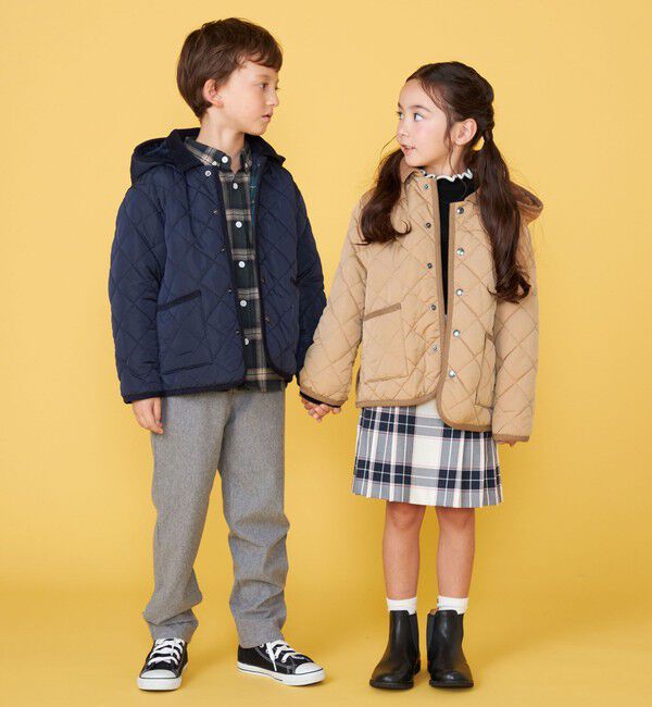 SHIPS KIDS「100～130cm /〈手洗い可能〉 キルト フード ジャケット」|ダウン|