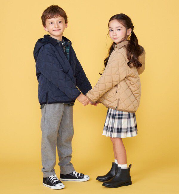 SHIPS KIDS「100～130cm /〈手洗い可能〉 キルト フード ジャケット」|ダウン|