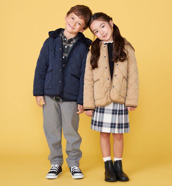 SHIPS KIDS「100～130cm /〈手洗い可能〉 キルト フード ジャケット」|ダウン|