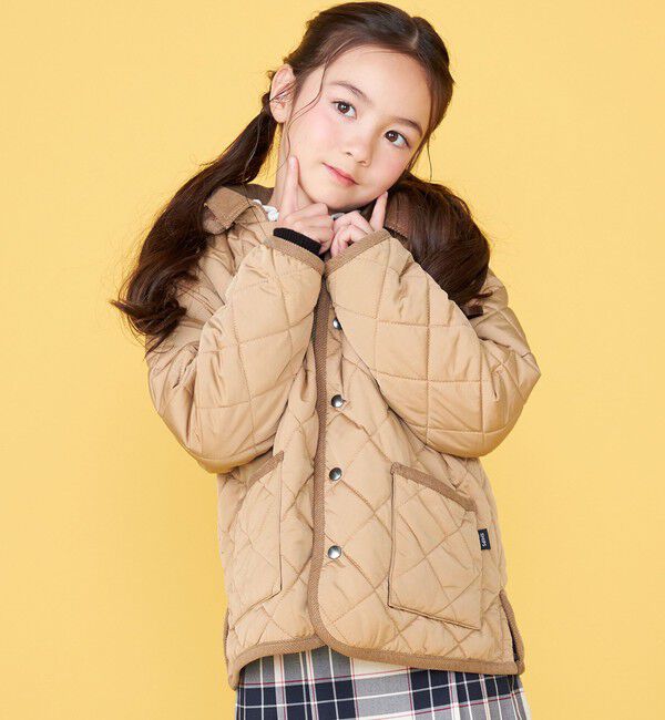 SHIPS KIDS「100～130cm /〈手洗い可能〉 キルト フード ジャケット」|ダウン|