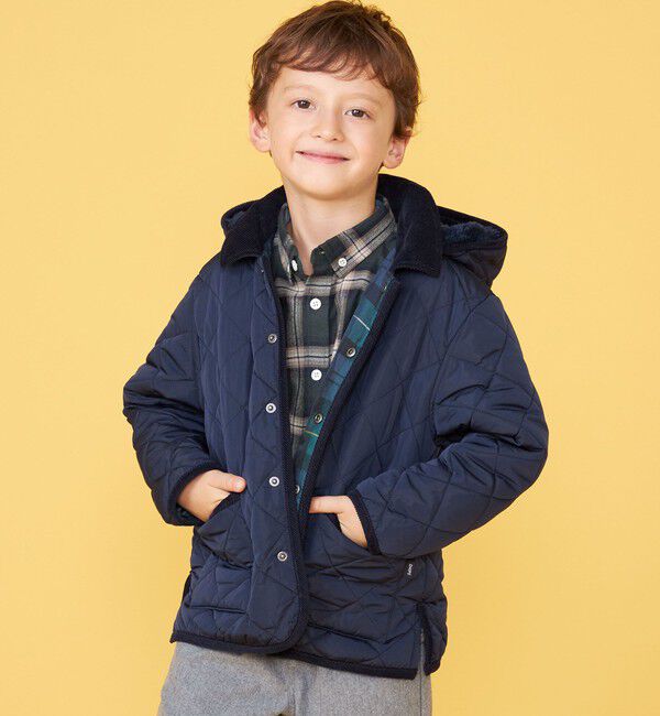 SHIPS KIDS「100～130cm /〈手洗い可能〉 キルト フード ジャケット」|ダウン|