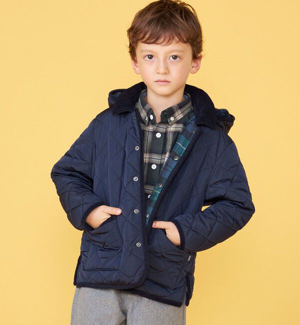SHIPS KIDS「100～130cm /〈手洗い可能〉 キルト フード ジャケット」|ダウン|