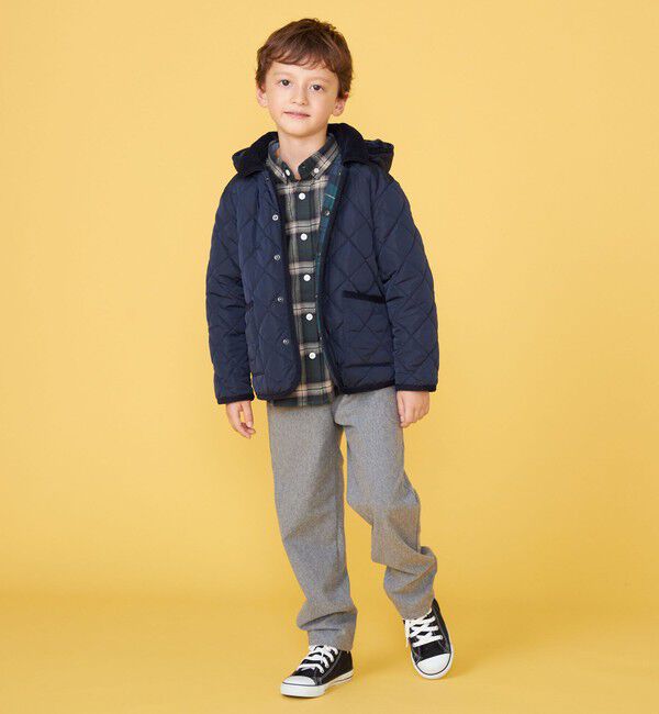 SHIPS KIDS「100～130cm /〈手洗い可能〉 キルト フード ジャケット」|ダウン|