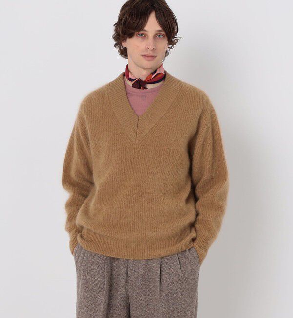 TOMORROWLAND MENS「【WEB先行予約】TOMORROWLAND tricot ウールファー Vネックプルオーバーニット」|ニット・セーター|