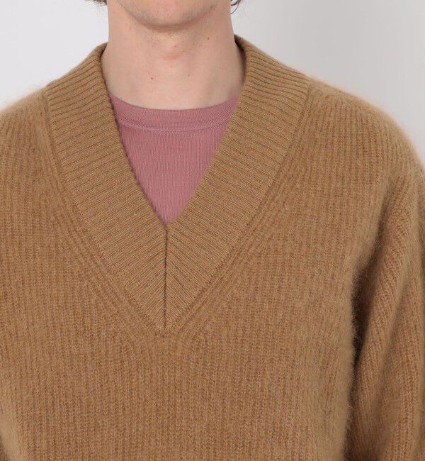 TOMORROWLAND MENS「【WEB先行予約】TOMORROWLAND tricot ウールファー Vネックプルオーバーニット」|ニット・セーター|