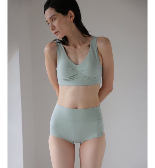 EMILYWEEK「【NEUTRAL】オーガニックコットン混カバレッジブラ（サックス）」|インナー|