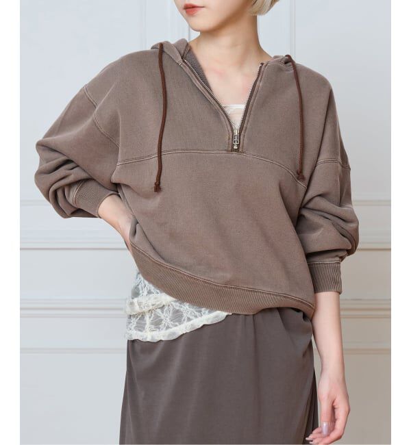 IENA LA BOUCLE「IENA LA BOUCLE ピグメントバイオジップパーカー」|パーカー|