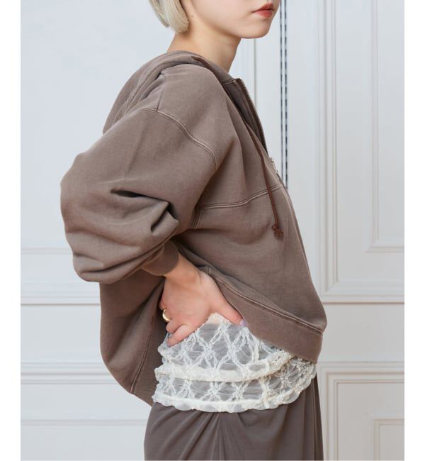 IENA LA BOUCLE「IENA LA BOUCLE ピグメントバイオジップパーカー」|パーカー|