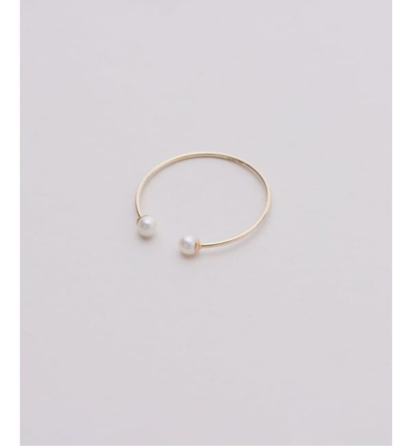 IENA「《追加予約》IENA 10K cuff ring pearl」|リング|