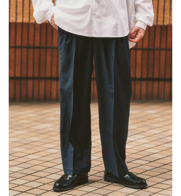 417 EDIFICE「TWツイル 2タックパンツ &rdquo;セットアップ着用可能&rdquo;」|スラックス|