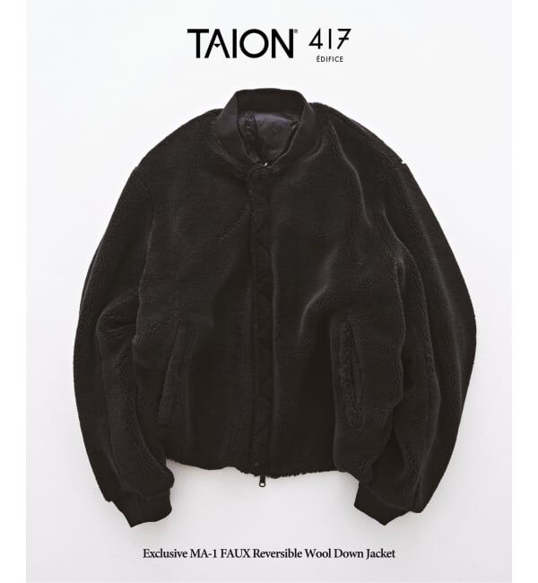 417 EDIFICE「TAION / タイオン &times; 417 MA-1 FAUX リバーシブルウールダウン」|ダウン|