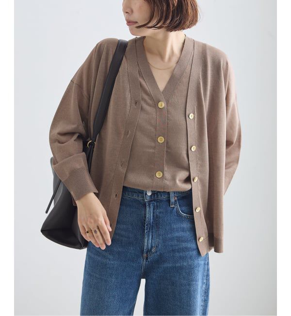 journal standard L'essage「《手洗い可》ATACAMAシアーカーディガン」|カーディガン|ブラウン B