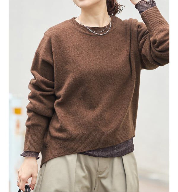 JOURNAL STANDARD「《予約》MUSIC クルーネックプルオーバー」|ニット・セーター|キャメル A