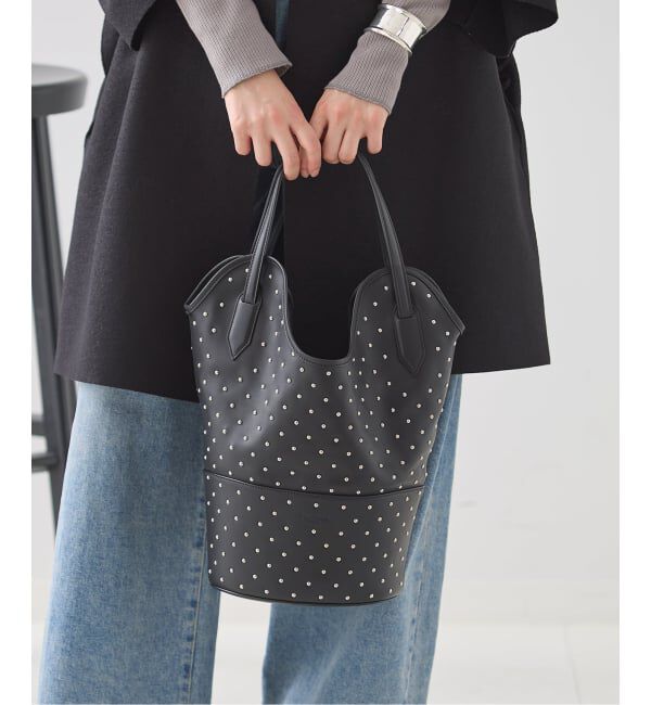 journal standard L'essage「J&M DAVIDSON/ジェイ＆エム デヴィッドソン RAY BUCKET S STUDDED バッグ」|ハンドバッグ|