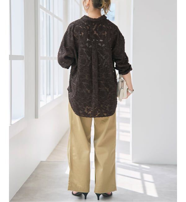 Spick and Span「《新色有り / 追加》シアージャガードシャツ」|シャツ・ブラウス|