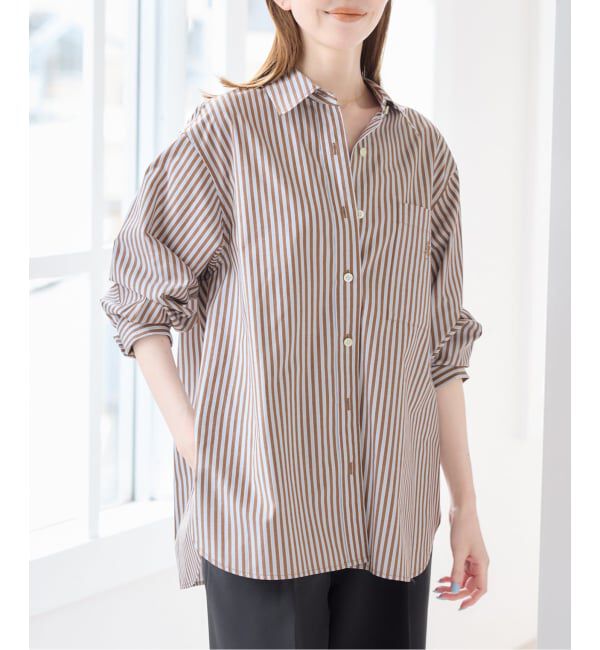 U by SPICK&SPAN「ラウンドヘムオーバーサイズシャツ」|シャツ・ブラウス|