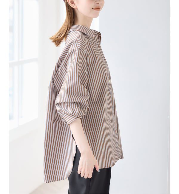 U by SPICK&SPAN「ラウンドヘムオーバーサイズシャツ」|シャツ・ブラウス|