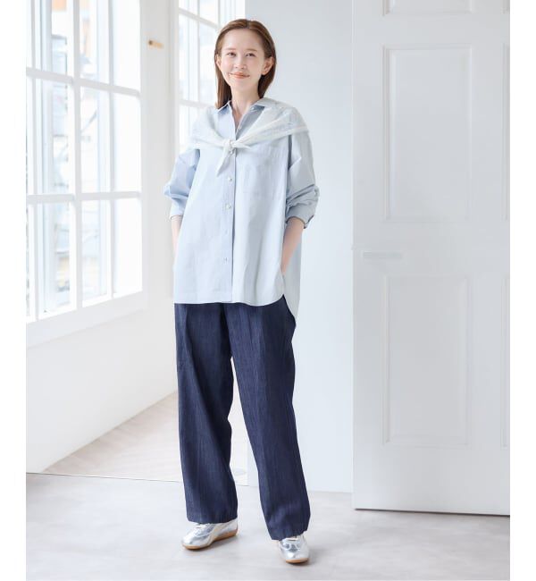 U by SPICK&SPAN「ラウンドヘムオーバーサイズシャツ」|シャツ・ブラウス|