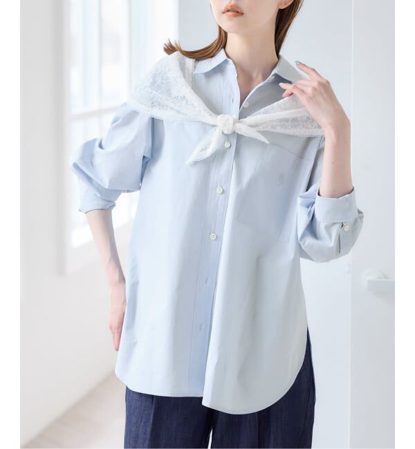 U by SPICK&SPAN「ラウンドヘムオーバーサイズシャツ」|シャツ・ブラウス|