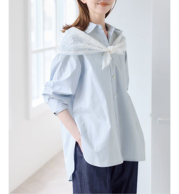 U by SPICK&SPAN「ラウンドヘムオーバーサイズシャツ」|シャツ・ブラウス|