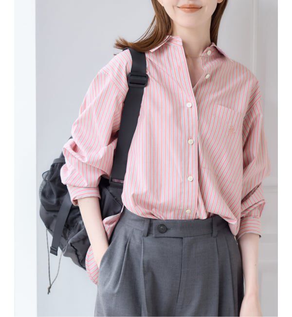 U by SPICK&SPAN「ラウンドヘムオーバーサイズシャツ」|シャツ・ブラウス|