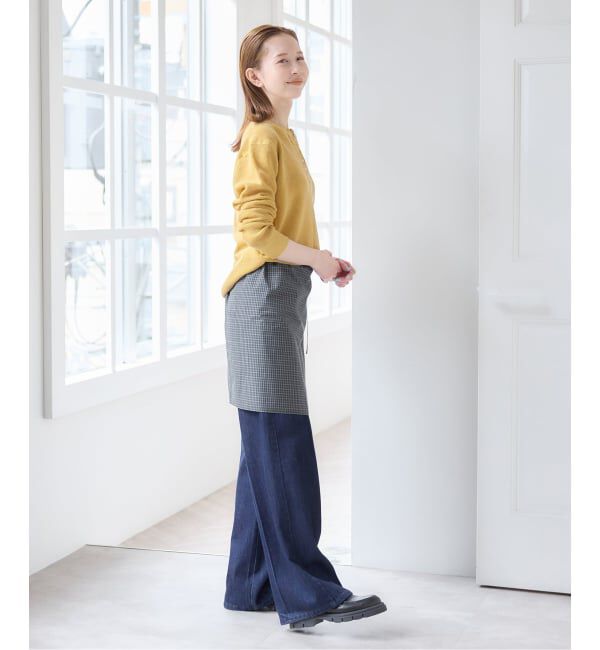 U by SPICK&SPAN「シアーワッフルヘンリーネックニット」|ニット・セーター|