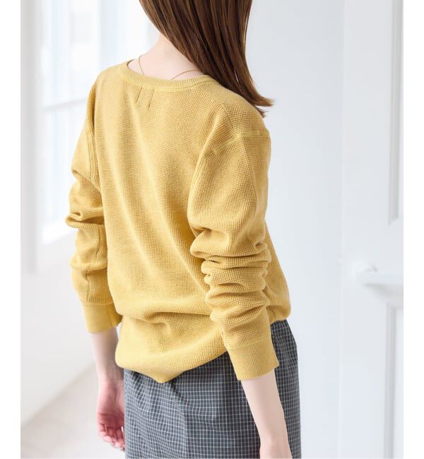 U by SPICK&SPAN「シアーワッフルヘンリーネックニット」|ニット・セーター|