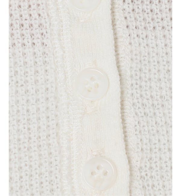 U by SPICK&SPAN「シアーワッフルヘンリーネックニット」|ニット・セーター|