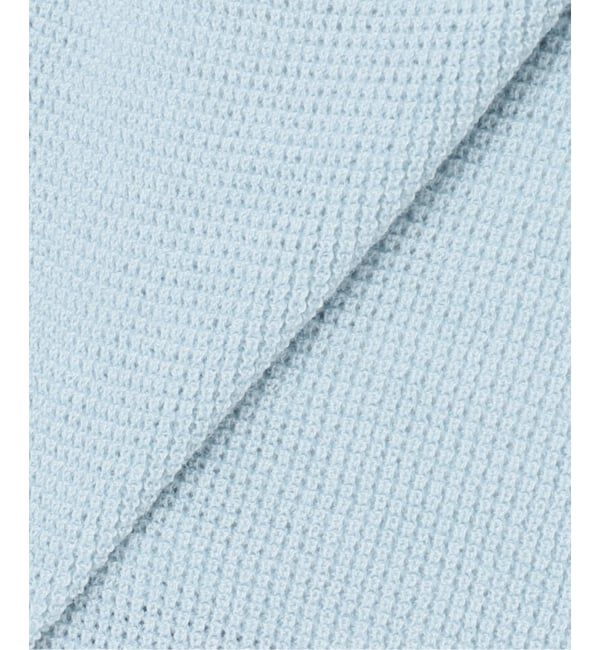 U by SPICK&SPAN「シアーワッフルヘンリーネックニット」|ニット・セーター|