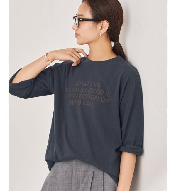 FRAMeWORK「≪追加≫クロップドスリーブロゴロンT」|Tシャツ・カットソー|
