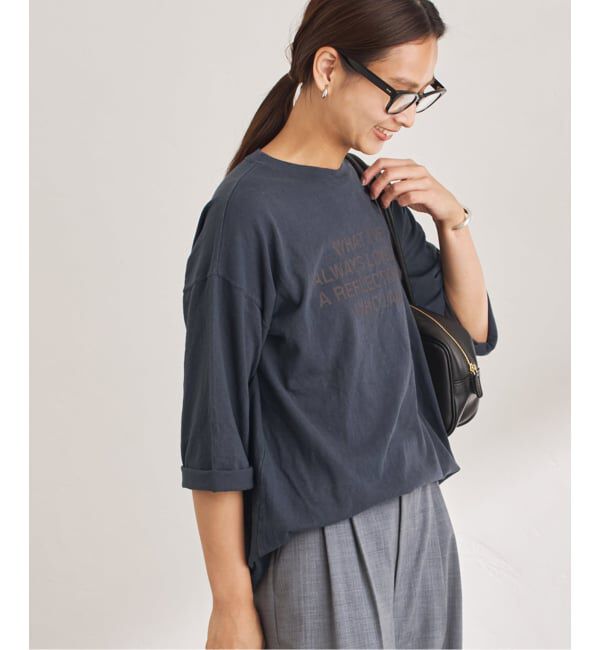FRAMeWORK「≪追加≫クロップドスリーブロゴロンT」|Tシャツ・カットソー|