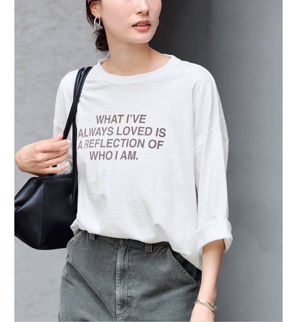 FRAMeWORK「≪追加≫クロップドスリーブロゴロンT」|Tシャツ・カットソー|