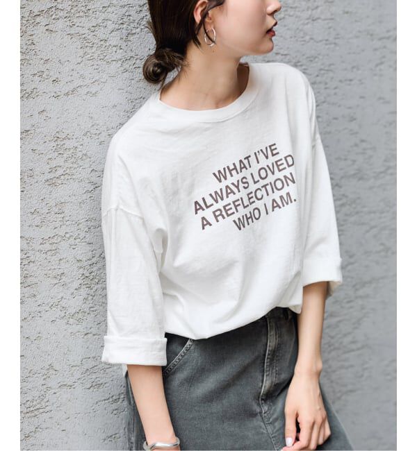 FRAMeWORK「≪追加≫クロップドスリーブロゴロンT」|Tシャツ・カットソー|