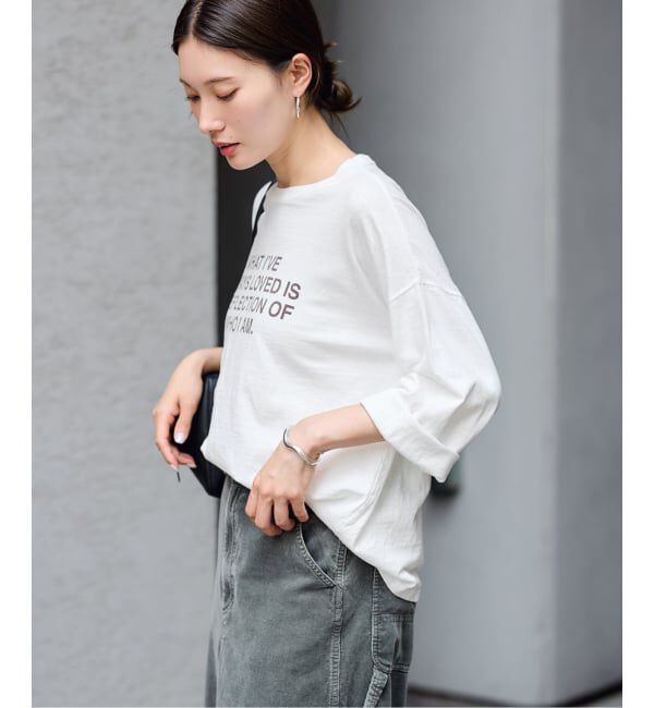 FRAMeWORK「≪追加≫クロップドスリーブロゴロンT」|Tシャツ・カットソー|