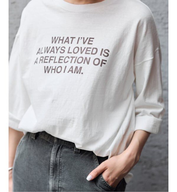 FRAMeWORK「≪追加≫クロップドスリーブロゴロンT」|Tシャツ・カットソー|