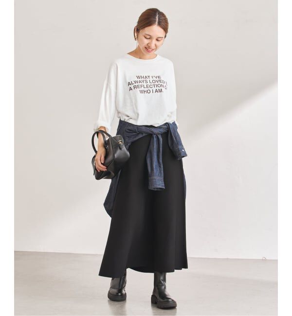 FRAMeWORK「≪追加≫クロップドスリーブロゴロンT」|Tシャツ・カットソー|