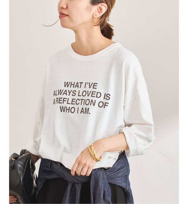 FRAMeWORK「≪追加≫クロップドスリーブロゴロンT」|Tシャツ・カットソー|