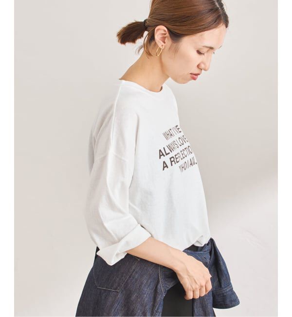 FRAMeWORK「≪追加≫クロップドスリーブロゴロンT」|Tシャツ・カットソー|