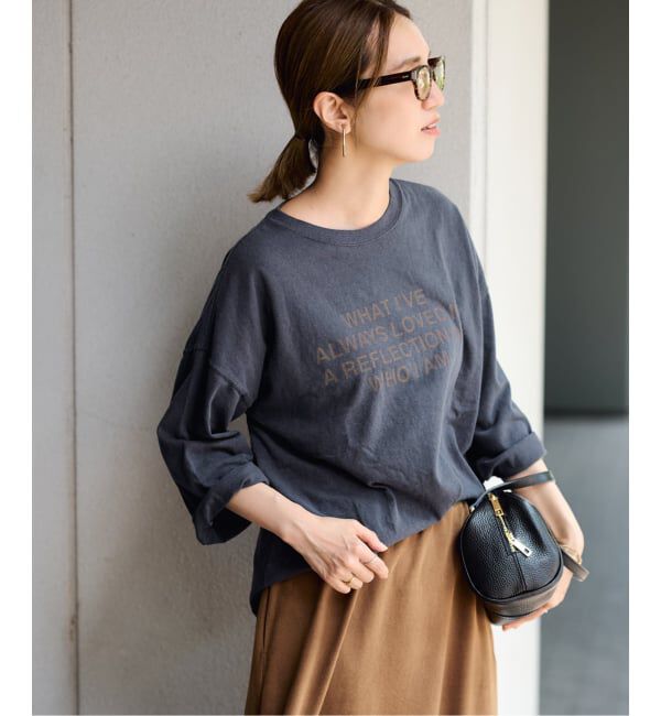 FRAMeWORK「≪追加≫クロップドスリーブロゴロンT」|Tシャツ・カットソー|