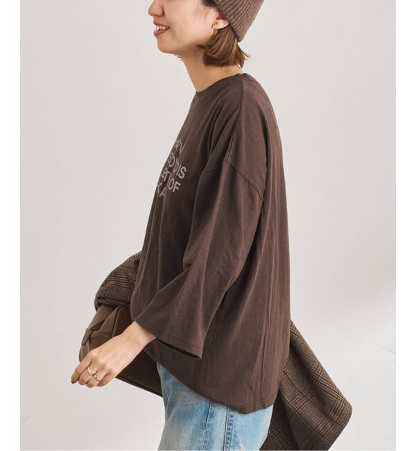 FRAMeWORK「≪追加≫クロップドスリーブロゴロンT」|Tシャツ・カットソー|