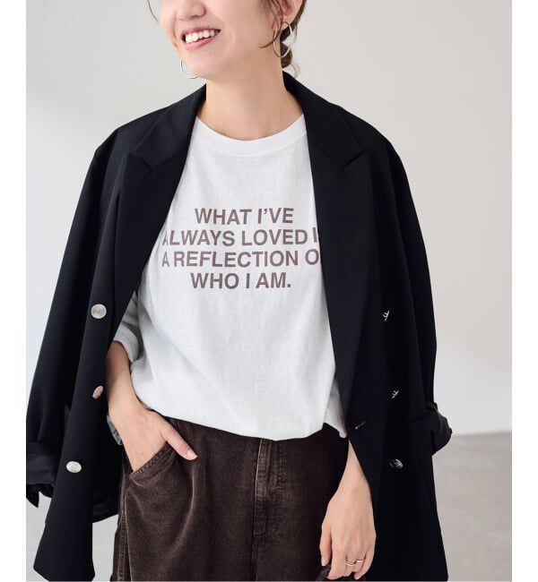 FRAMeWORK「≪追加≫クロップドスリーブロゴロンT」|Tシャツ・カットソー|ホワイト