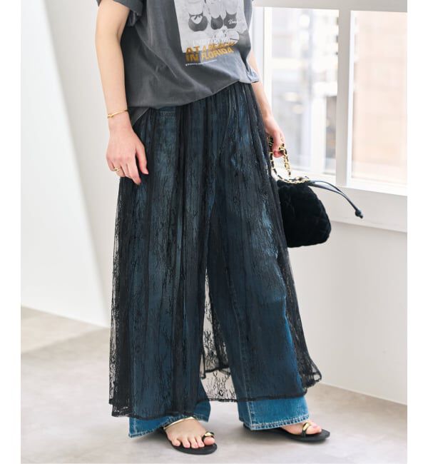 Spick and Span「《一部店舗+WEB限定》2WAYレースギャザースカート」|スカート|