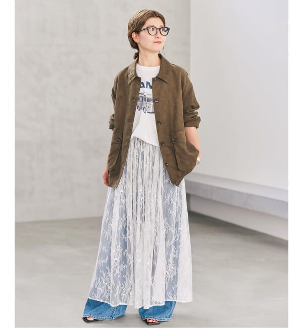 Spick and Span「《一部店舗+WEB限定》2WAYレースギャザースカート」|スカート|