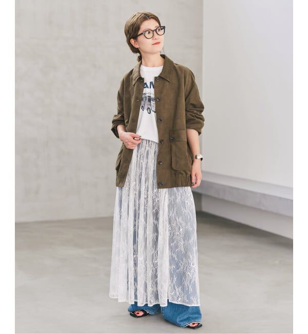 Spick and Span「《一部店舗+WEB限定》2WAYレースギャザースカート」|スカート|