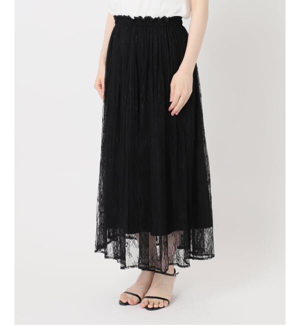 Spick and Span「《一部店舗+WEB限定》2WAYレースギャザースカート」|スカート|